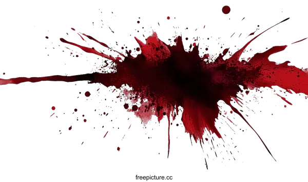 [Transparent Background PNG]Abstract Blood Splatter Illustration