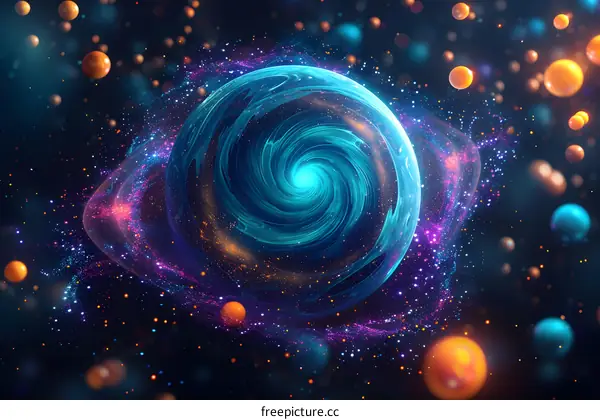 Abstract swirling energy sphere