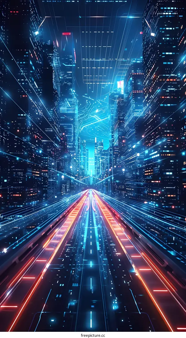 futuristic city illustration