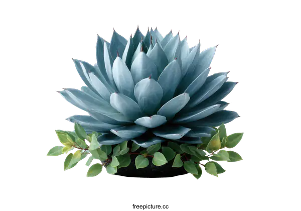[Transparent Background PNG]Beautiful Blue Agave Plant Arrangement