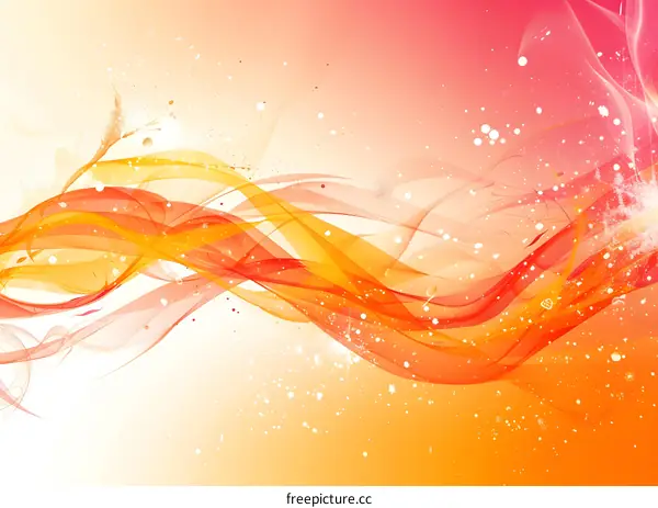 Abstract orange red yellow white pink colorful wave background