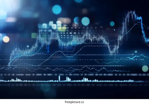 Abstract Financial Chart Visualization