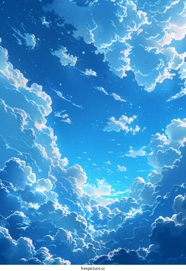 Blue sky and white clouds