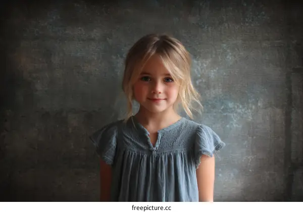 Portrait of a Beautiful Caucasian Girl