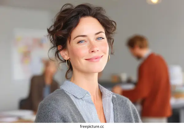 Successful Caucasian Woman in Office Environment