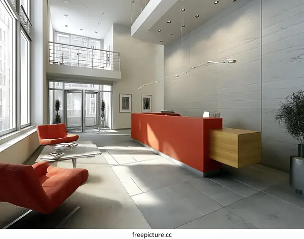 Modern Office Lobby Design Illustration