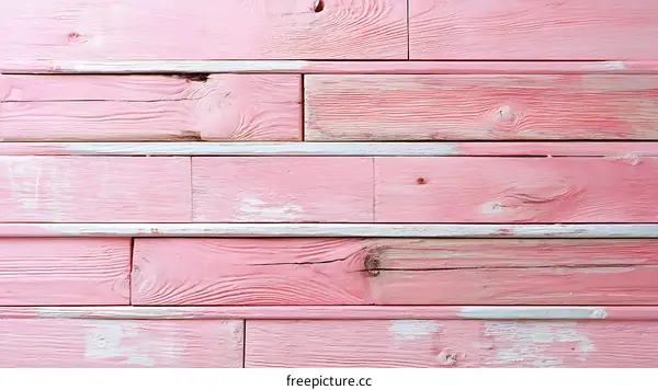 Vintage Pink Wooden Plank Background