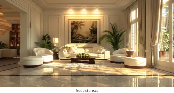 Modern and Luxurious Living Room Interior Design
