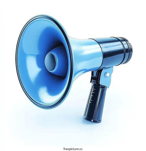 A Stylish and Modern Blue Megaphone