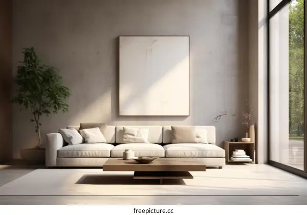 Bright and Airy Living Room With Large Windows