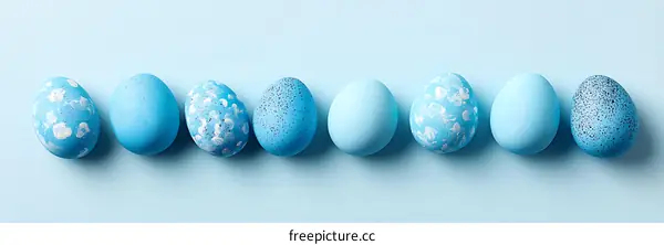 Pastel Blue Easter Eggs Background Design