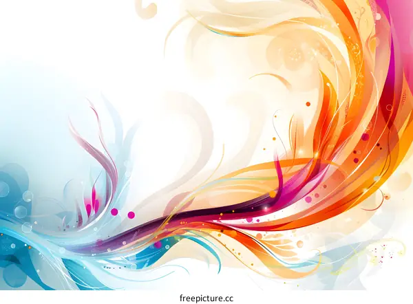Abstract Colorful Floral Design Illustration