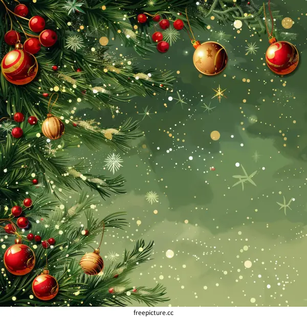 Christmas Tree Decorated with Ornaments