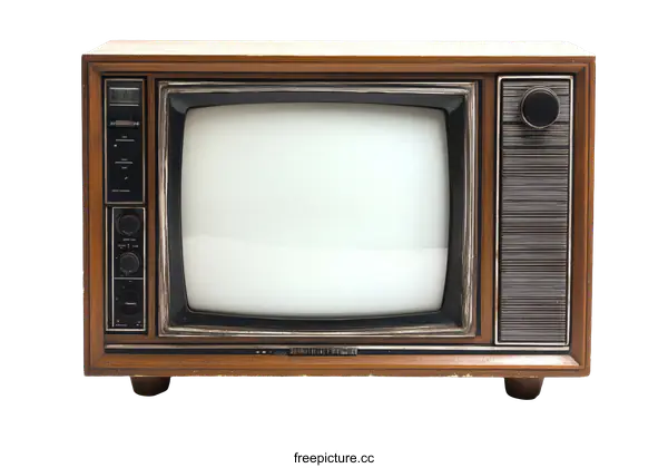 [Transparent Background PNG]Vintage Wooden Television Set