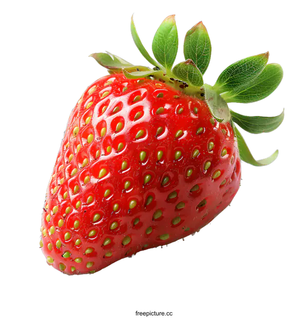 [Transparent Background PNG]Fresh Strawberry on White Background