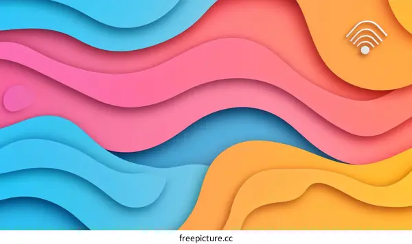 Colorful Abstract Papercut Background Design