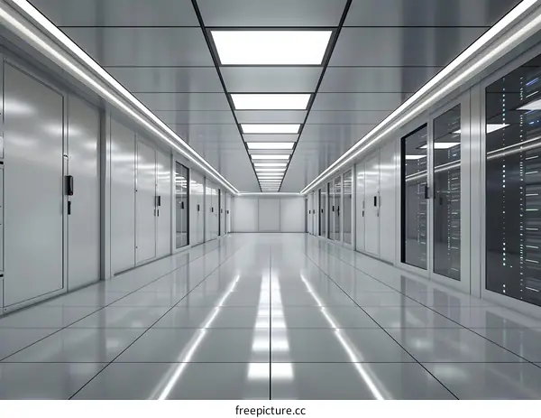 Futuristic Technology Server Room