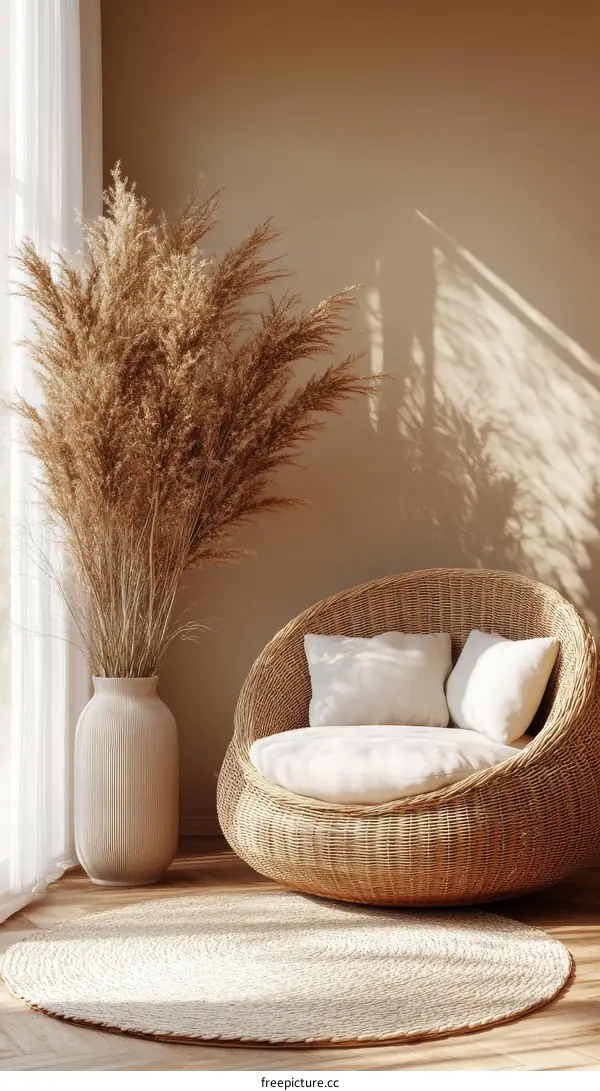 Bohemian Style Living Room Interior Design