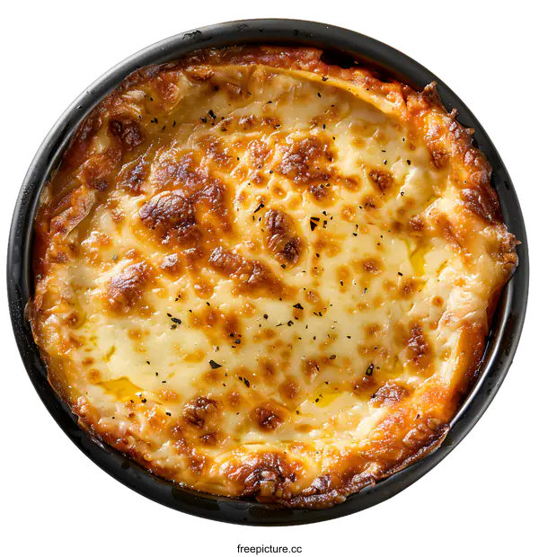 [Transparent Background PNG]Baked Cheese Dish Top View