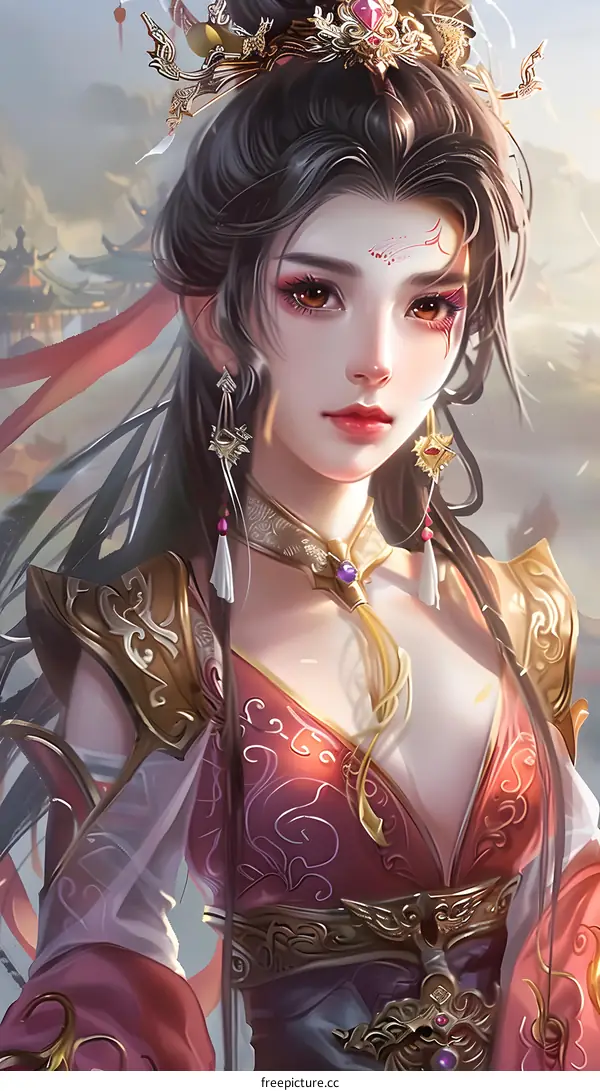 Beautiful Chinese Woman in Traditional Clothing