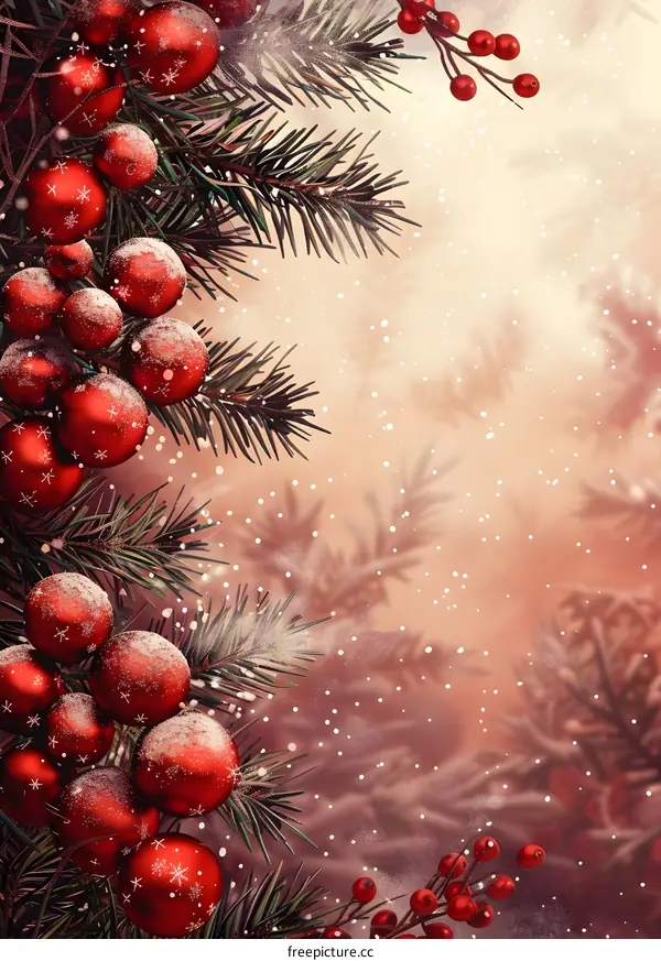 Christmas Tree Branch Decorated for Christmas