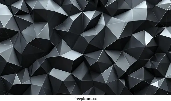 Abstract Geometric Dark Triangles Background Design