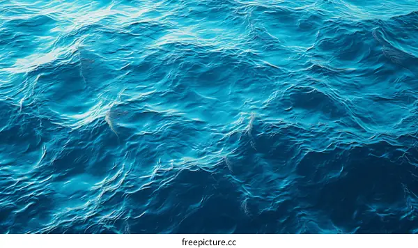 Deep Blue Ocean Waves Background