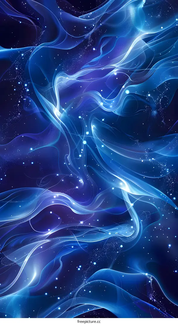 Blue Abstract Glowing Smoke