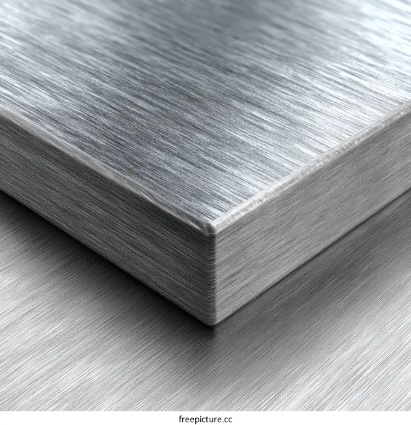 Closeup View of Brushed Metal Corner