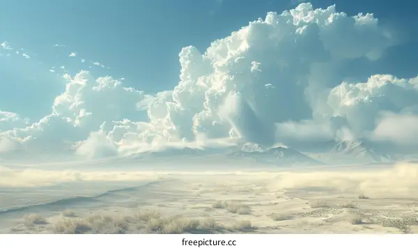 Vast Sky Above a Desert Landscape