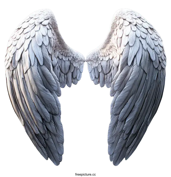 [Transparent Background PNG]Pair of Angel Wings Close-up