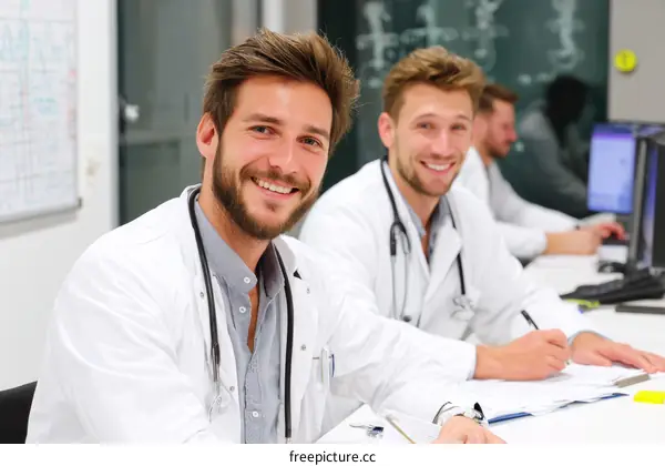Medical Students Teamwork in a Clinic