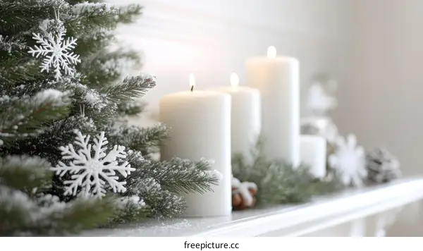 Winter Wonderland Christmas Candles Decoration
