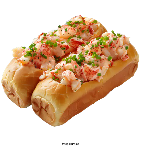 [Transparent Background PNG]Two Lobster Rolls on a White Background