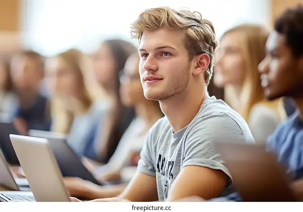 Students Attentive in a Classroom Setting