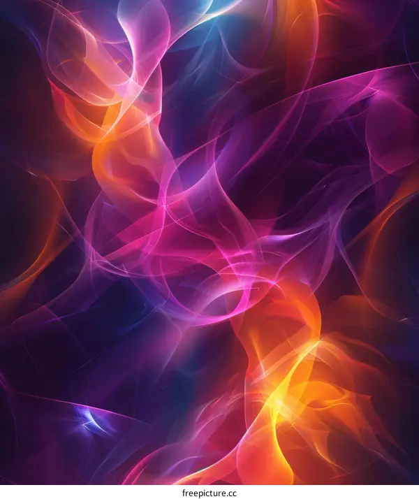 Abstract Colorful Flowing Lines