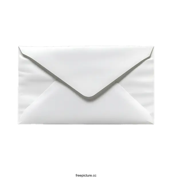 [Transparent Background PNG]Blank White Envelope Isolated on White Background