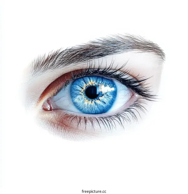 Closeup of a Beautiful Blue Eye