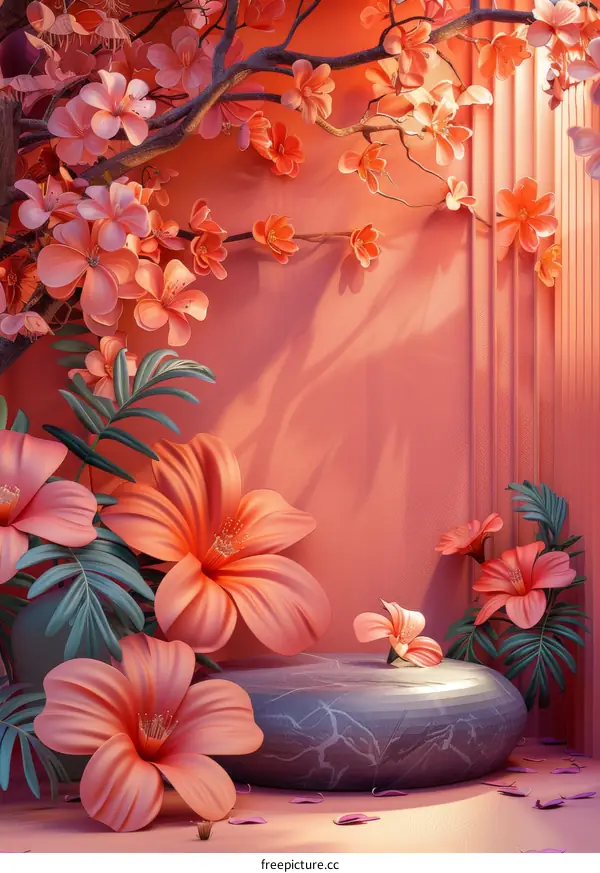 Floral Display Design Pink Flowers