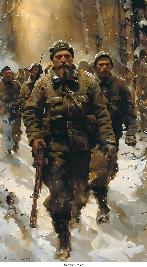Winter War: Finnish ski troops on the march