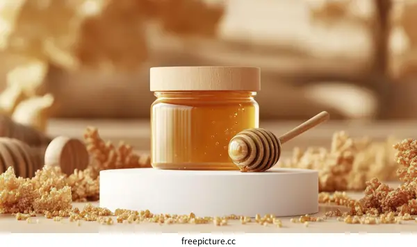 Honey Jar on a Modern Display