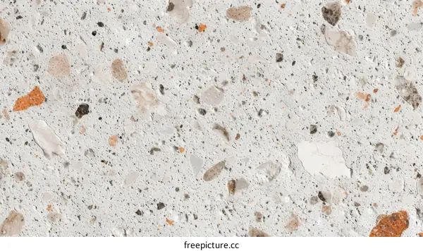 Close-up of a light-colored terrazzo floor