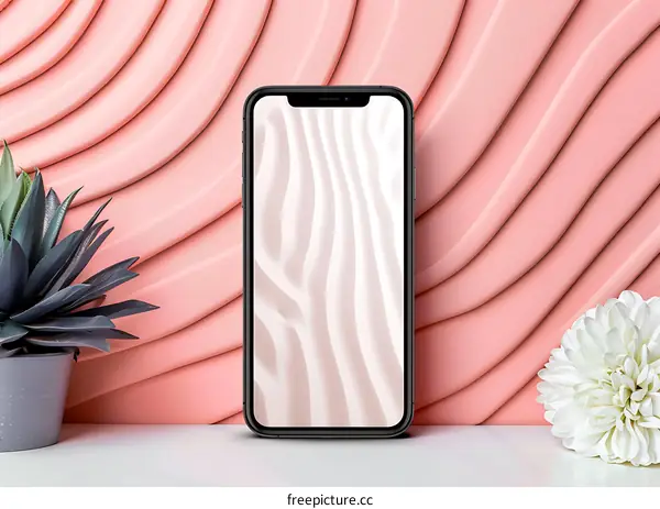 Minimalist Phone Mockup with White Background