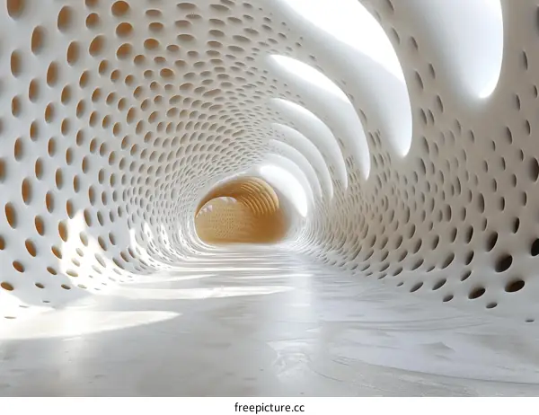 Parametric Tunnel: Futuristic Interior Architecture