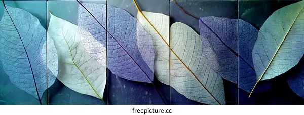 Translucent Leaf Arrangement in Multiple Panels