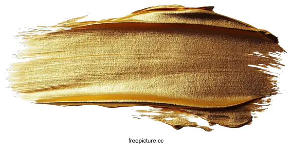 [Transparent Background PNG]Gold Paint Stroke Texture Background