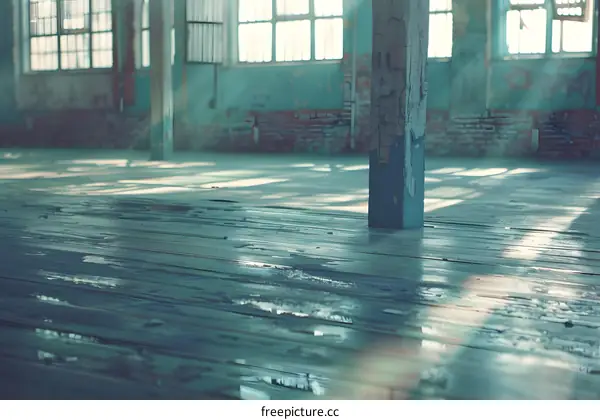 Vintage Wooden Floor in Abandoned Building