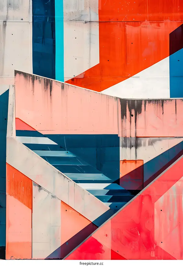 Abstract Geometric Concrete Wall Art