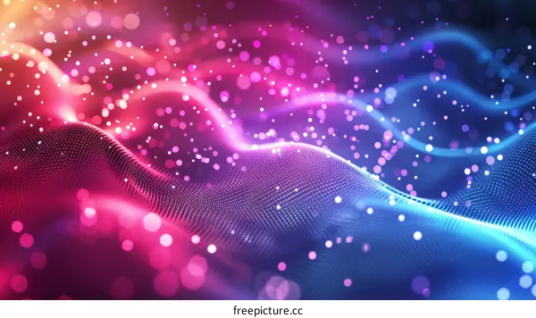 Abstract Glowing Wave Background
