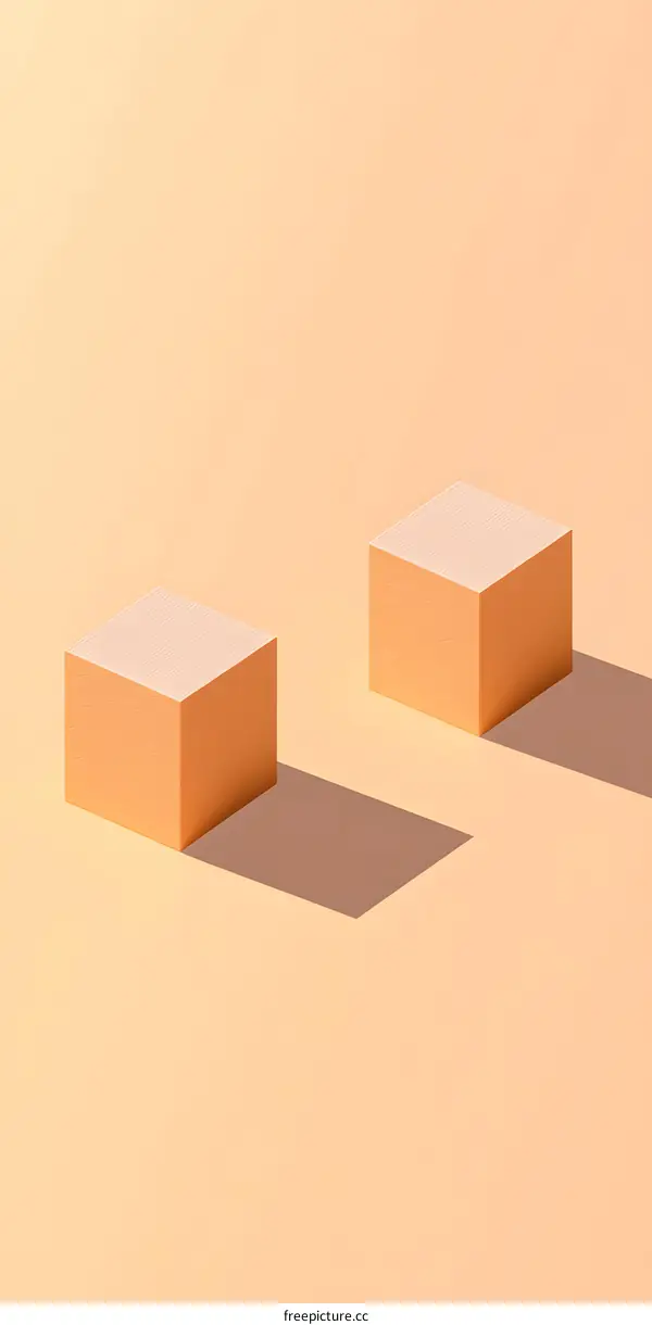 Minimalist Geometric Shapes with Shadows